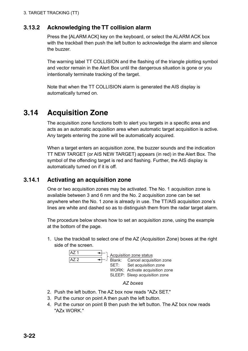 14 acquisition zone | Furuno FAR-2107(-BB) User Manual | Page 160 / 312