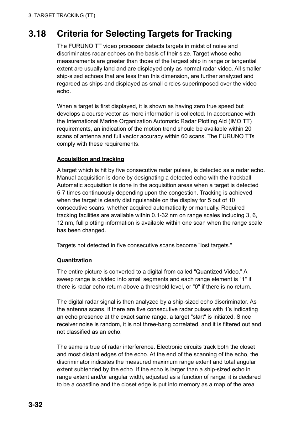 18 criteria for selecting targets for tracking | Furuno FAR-2107(-BB) User Manual | Page 170 / 312