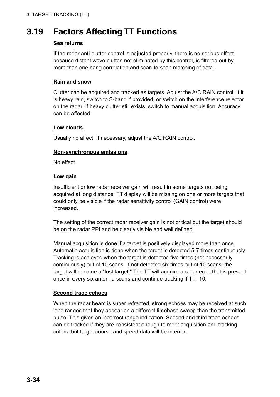 19 factors affecting tt functions | Furuno FAR-2107(-BB) User Manual | Page 172 / 312