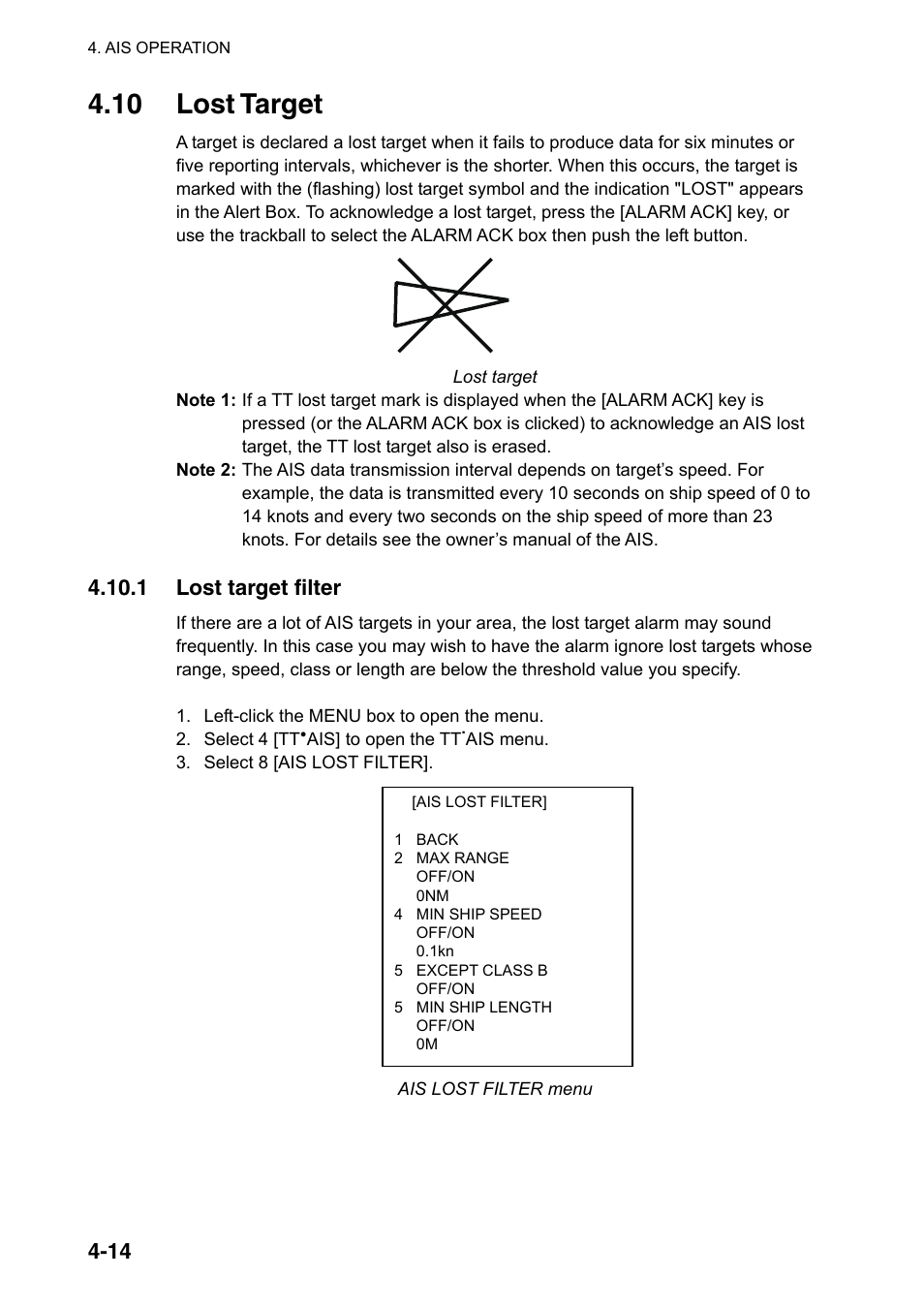 10 lost target, 1 lost target filter | Furuno FAR-2107(-BB) User Manual | Page 188 / 312