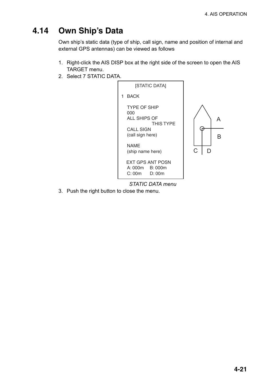 14 own ship’s data | Furuno FAR-2107(-BB) User Manual | Page 195 / 312