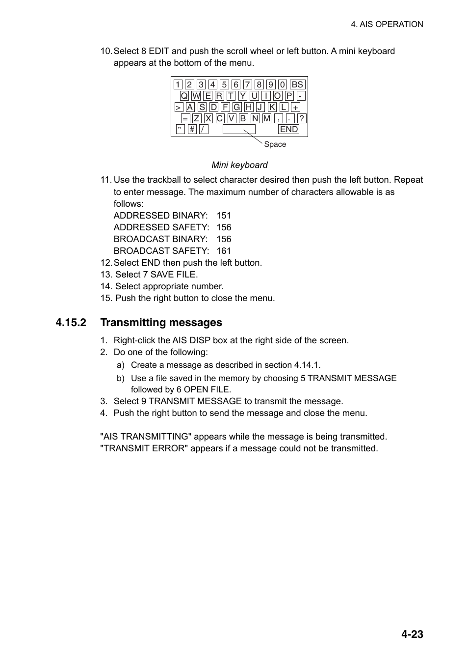 2 transmitting messages | Furuno FAR-2107(-BB) User Manual | Page 197 / 312