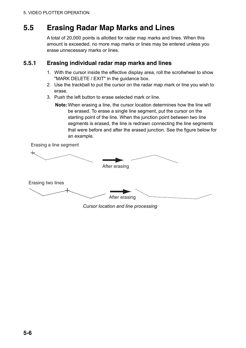5 erasing radar map marks and lines | Furuno FAR-2107(-BB) User Manual | Page 206 / 312