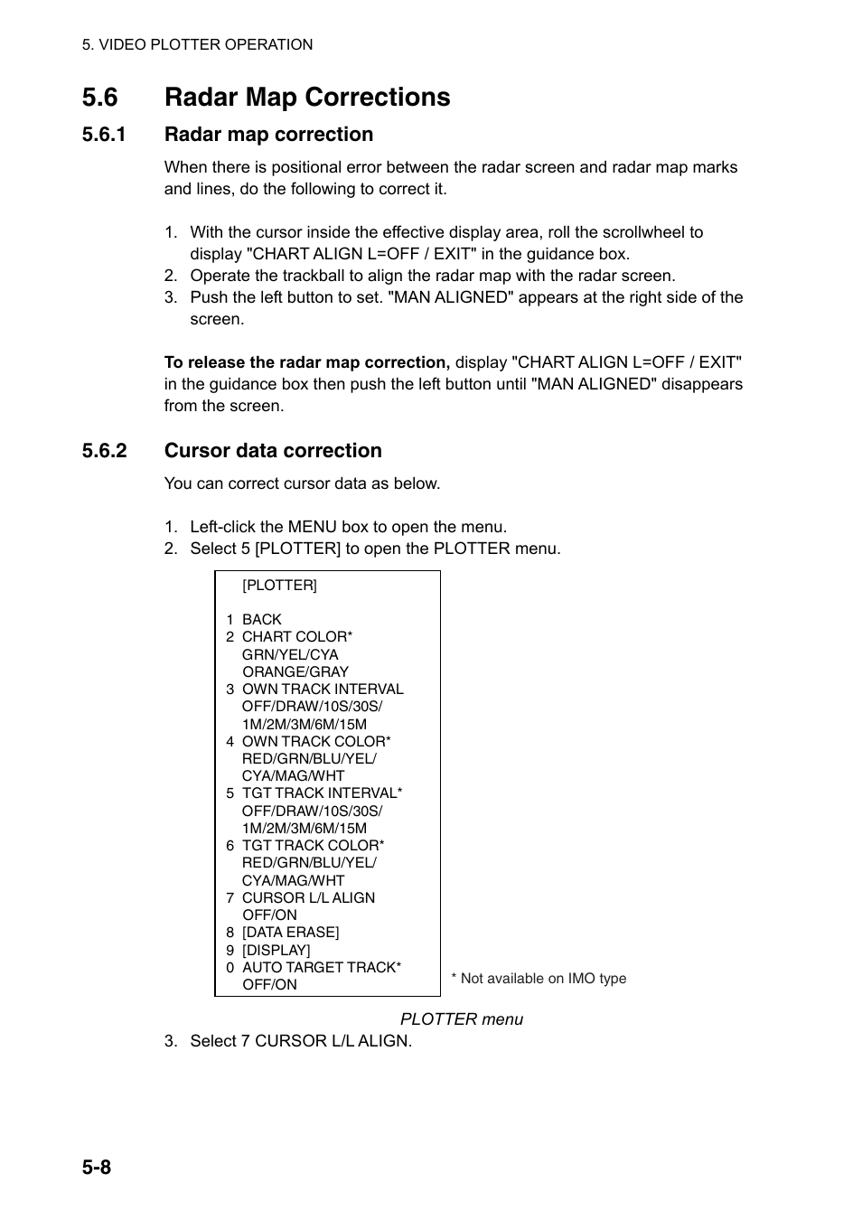 6 radar map corrections | Furuno FAR-2107(-BB) User Manual | Page 208 / 312