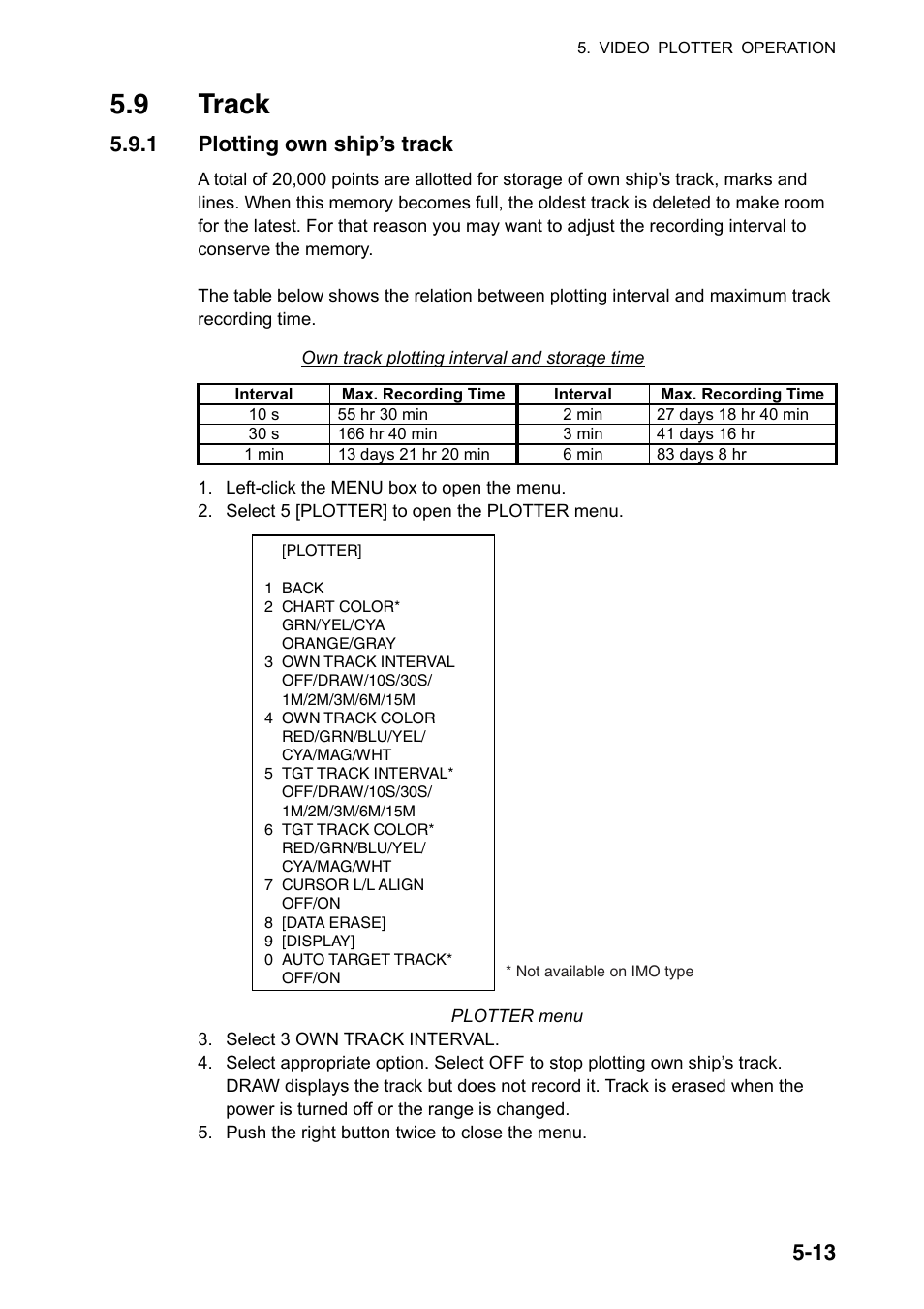 9 track, 1 plotting own ship’s track | Furuno FAR-2107(-BB) User Manual | Page 213 / 312