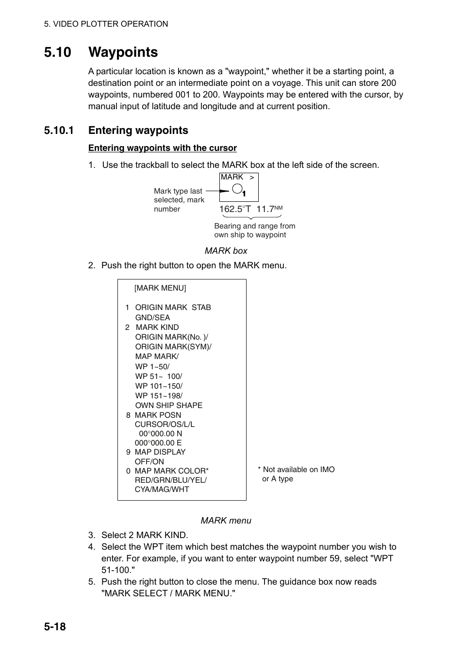 10 waypoints, 1 entering waypoints | Furuno FAR-2107(-BB) User Manual | Page 218 / 312