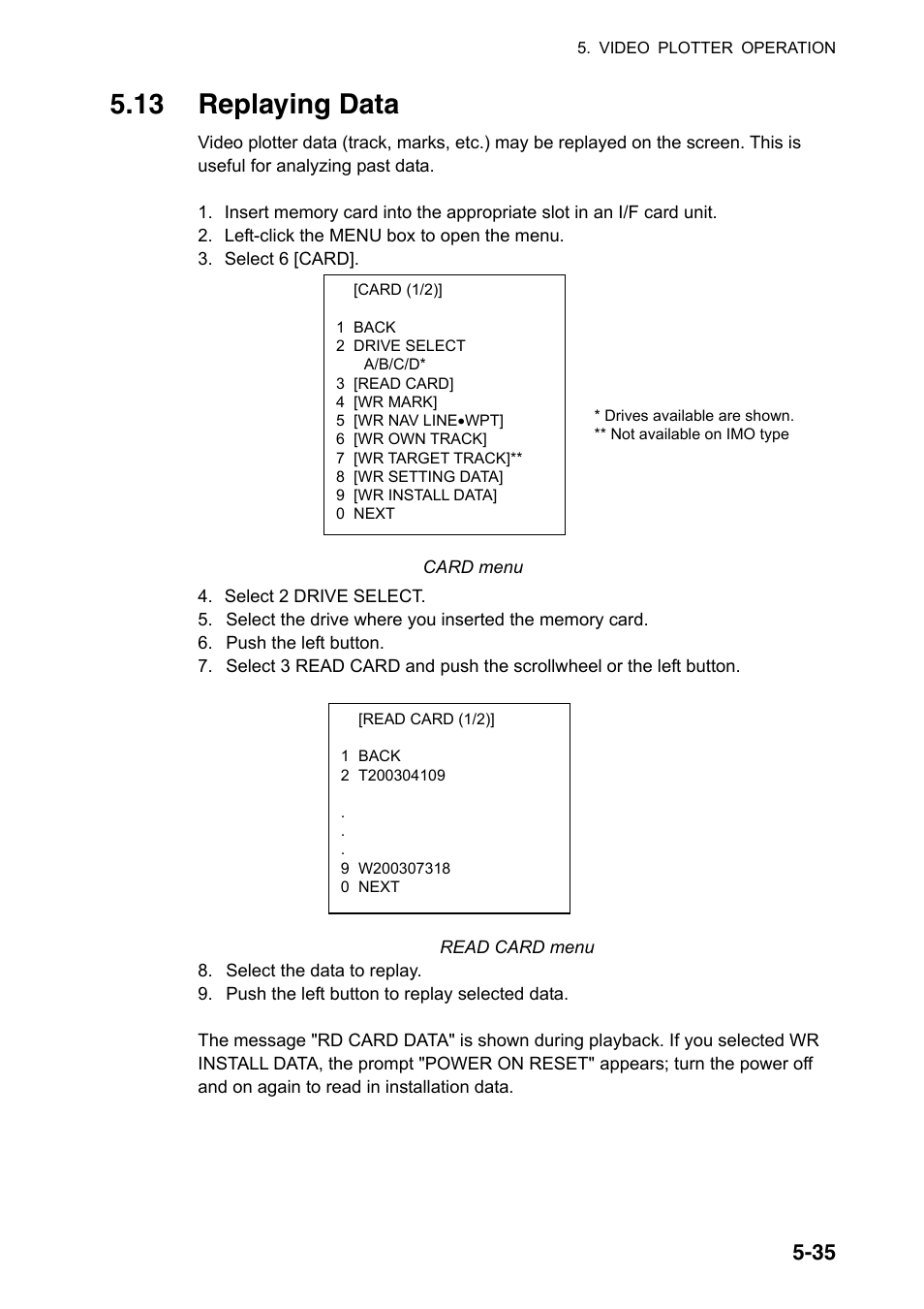 13 replaying data | Furuno FAR-2107(-BB) User Manual | Page 235 / 312