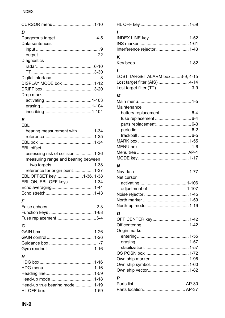 In-2 | Furuno FAR-2107(-BB) User Manual | Page 308 / 312
