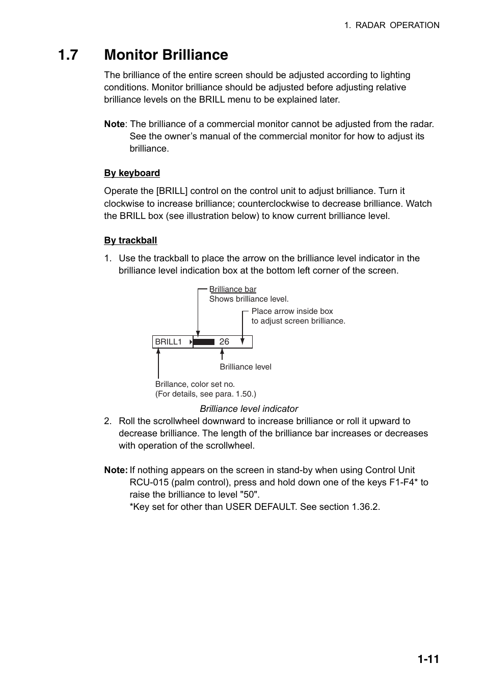 7 monitor brilliance | Furuno FAR-2107(-BB) User Manual | Page 33 / 312