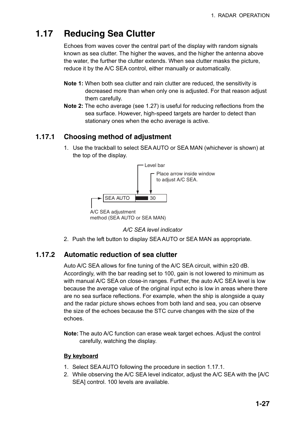 17 reducing sea clutter | Furuno FAR-2107(-BB) User Manual | Page 49 / 312