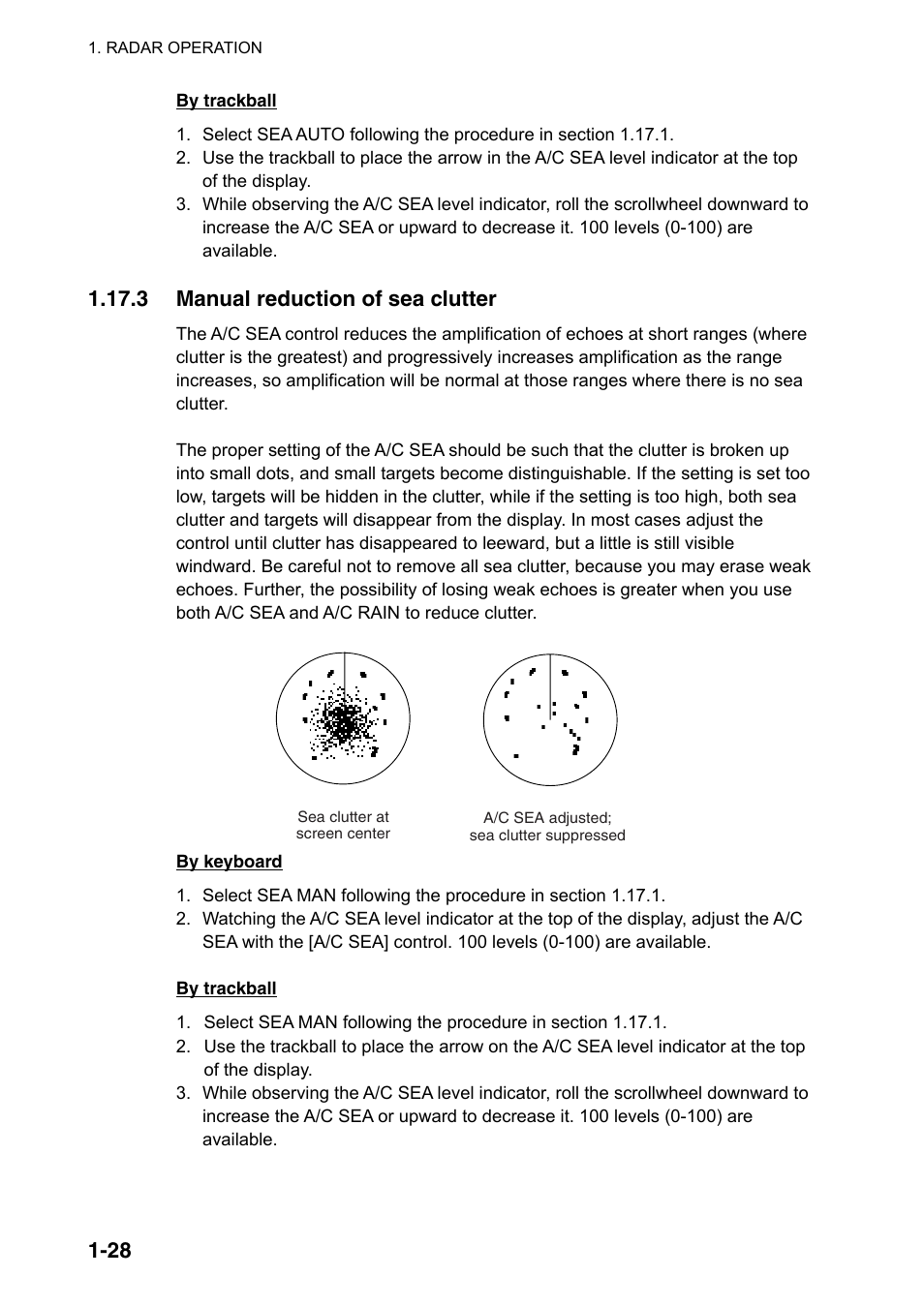 3 manual reduction of sea clutter | Furuno FAR-2107(-BB) User Manual | Page 50 / 312