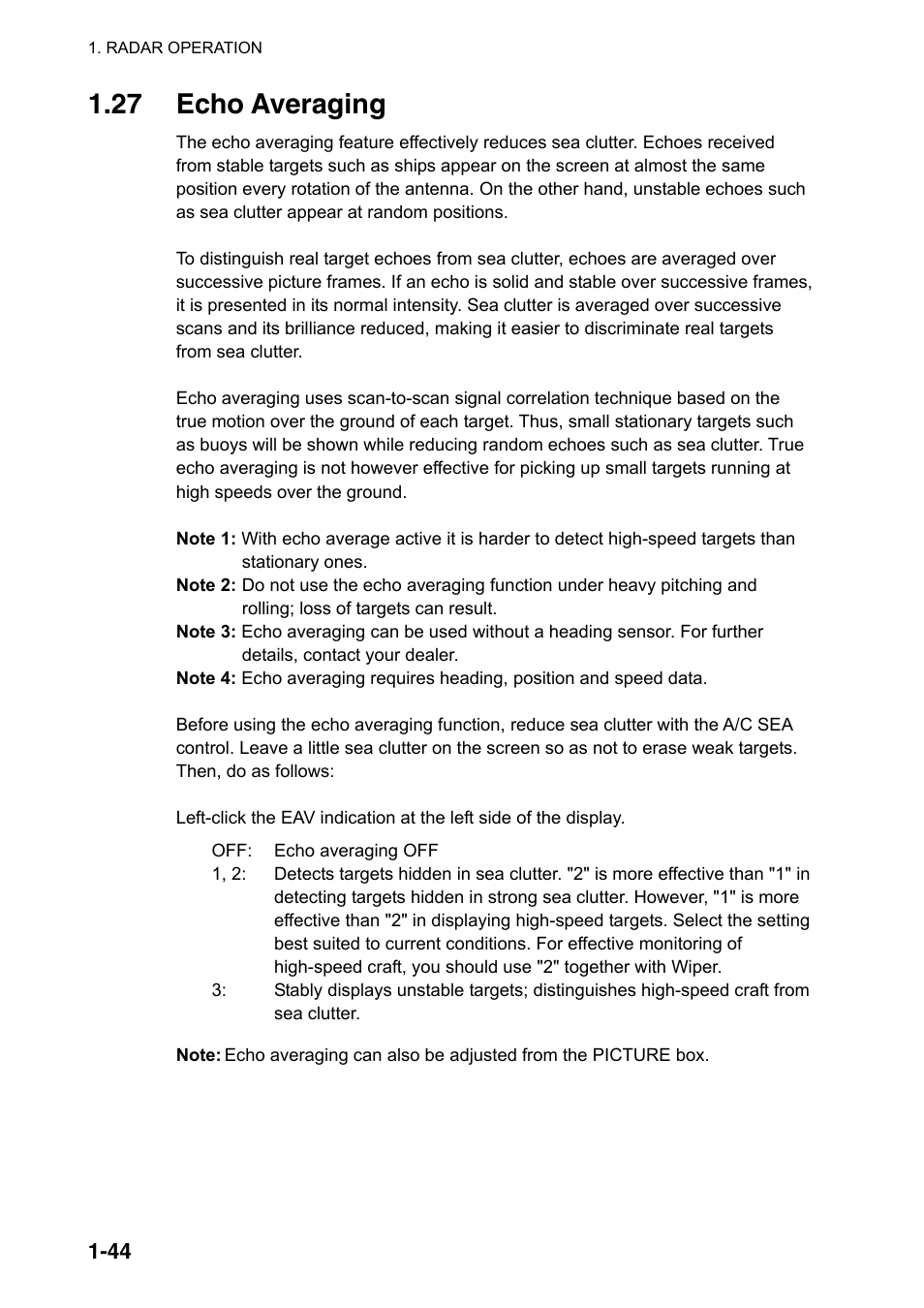 27 echo averaging | Furuno FAR-2107(-BB) User Manual | Page 66 / 312