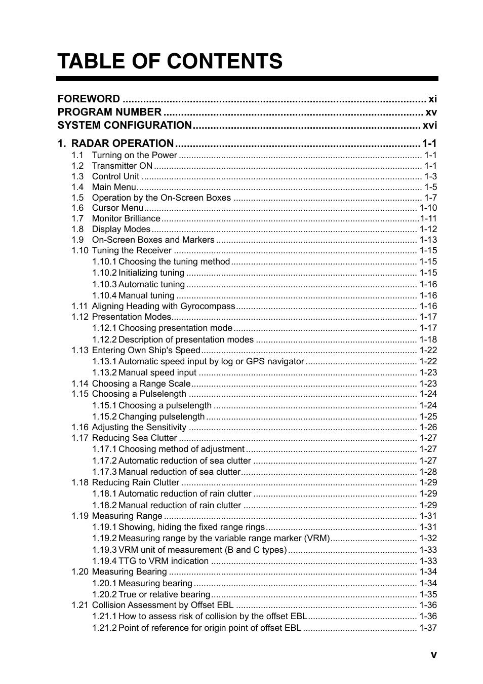 Furuno FAR-2107(-BB) User Manual | Page 7 / 312