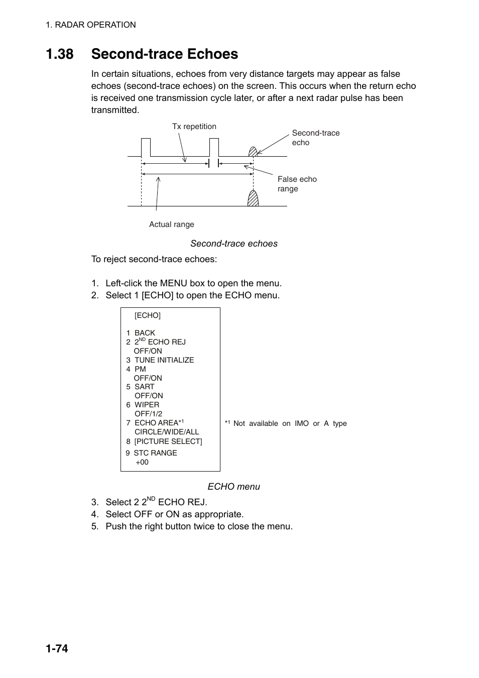 38 second-trace echoes | Furuno FAR-2107(-BB) User Manual | Page 96 / 312