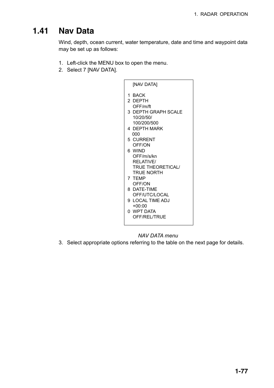 41 nav data | Furuno FAR-2107(-BB) User Manual | Page 99 / 312