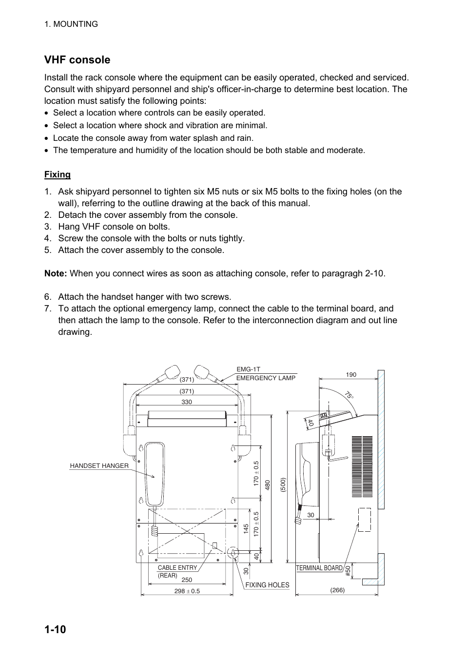 10 vhf console | Furuno FM-8800S User Manual | Page 18 / 72