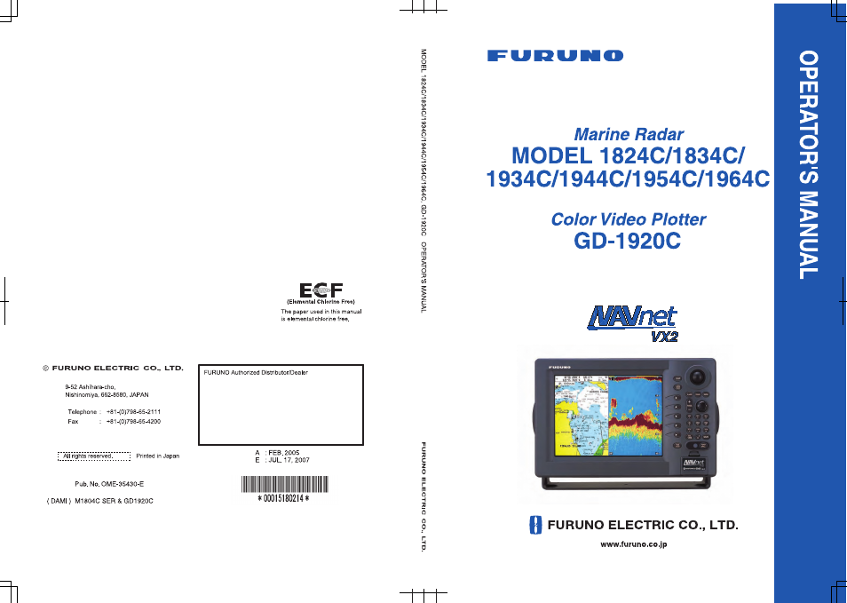 Furuno NATVET 1824C User Manual | 239 pages