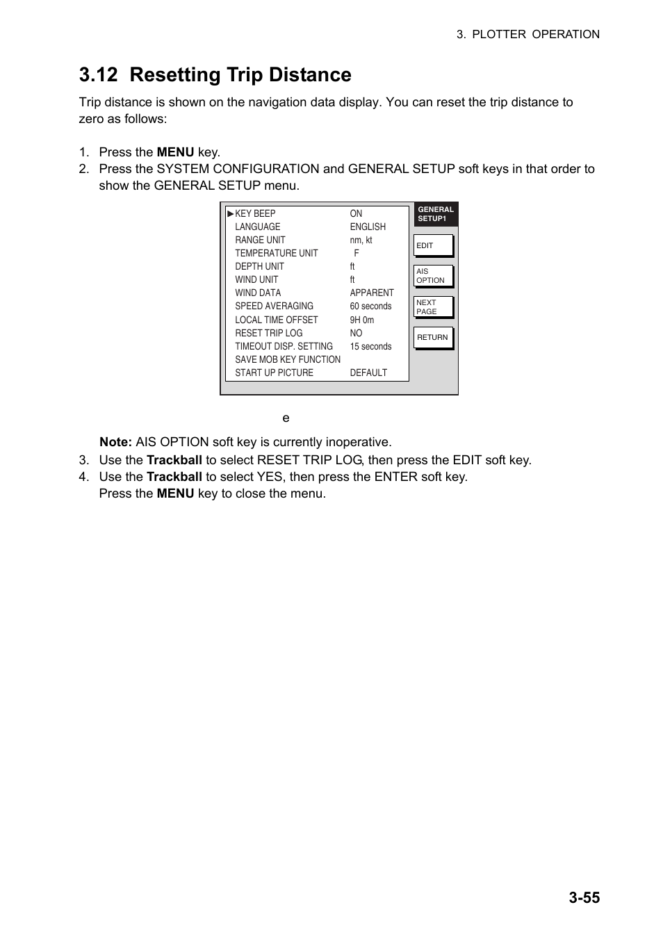 12 resetting trip distance | Furuno NATVET 1824C User Manual | Page 120 / 239
