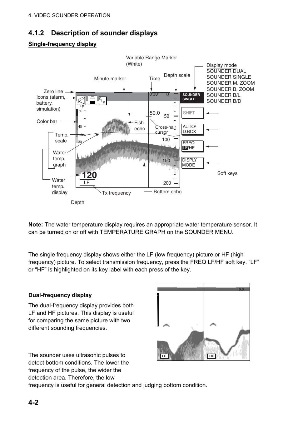 2 description of sounder displays | Furuno NATVET 1824C User Manual | Page 123 / 239