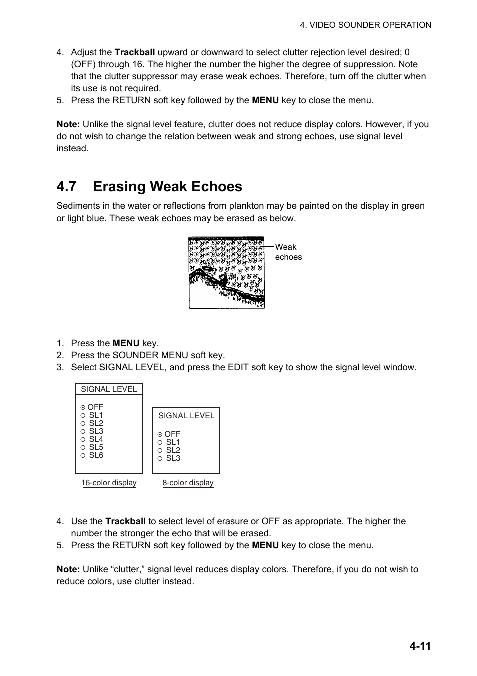 7 erasing weak echoes | Furuno NATVET 1824C User Manual | Page 132 / 239