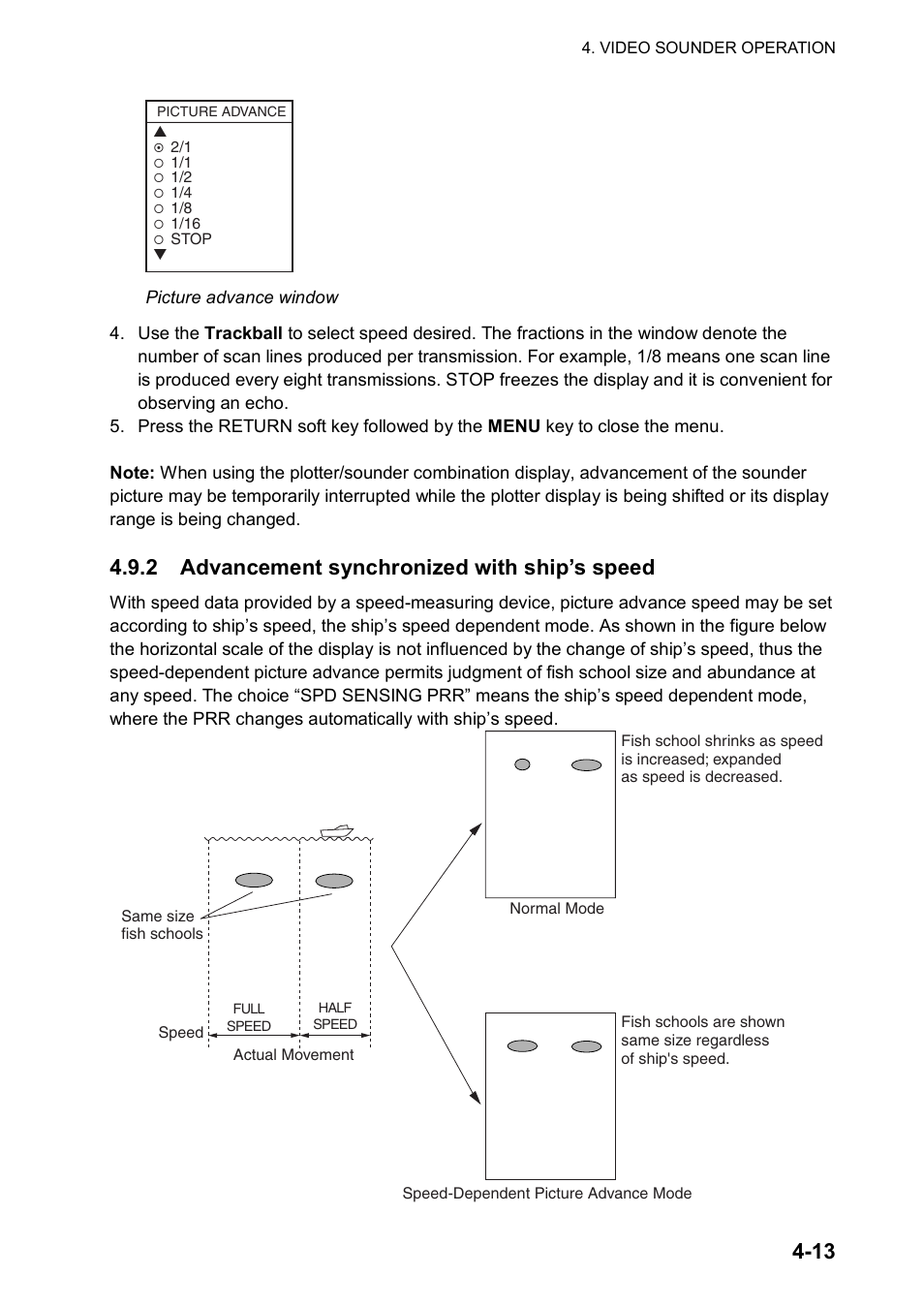 2 advancement synchronized with ship’s speed | Furuno NATVET 1824C User Manual | Page 134 / 239