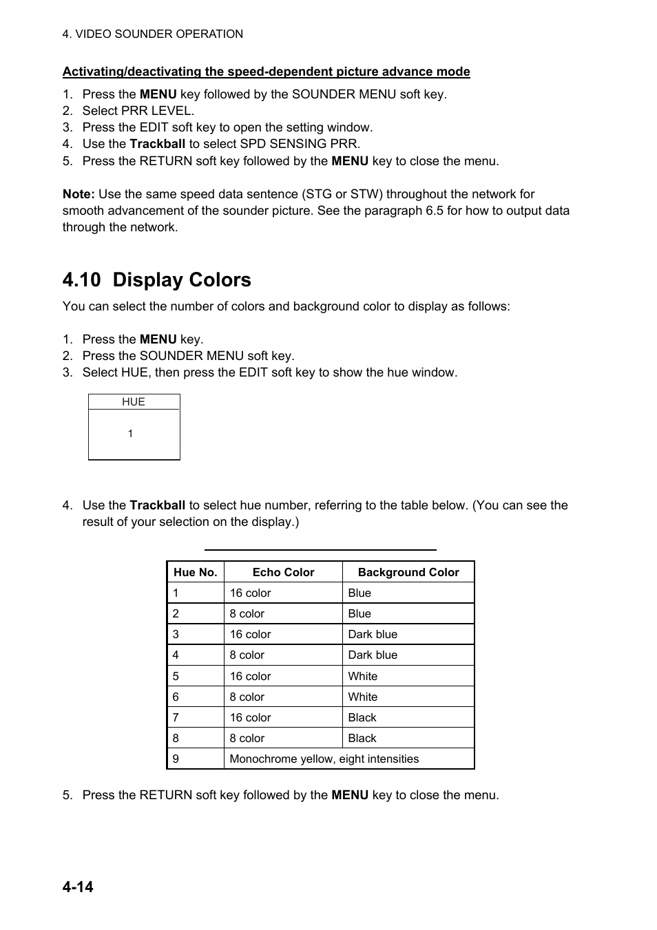 10 display colors | Furuno NATVET 1824C User Manual | Page 135 / 239