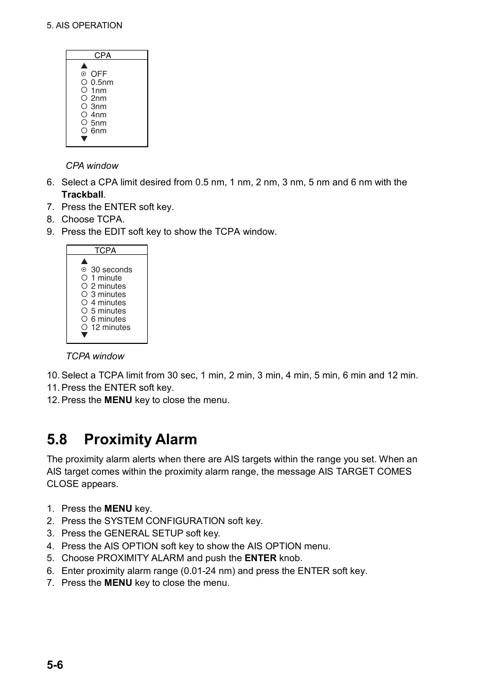 8 proximity alarm | Furuno NATVET 1824C User Manual | Page 149 / 239