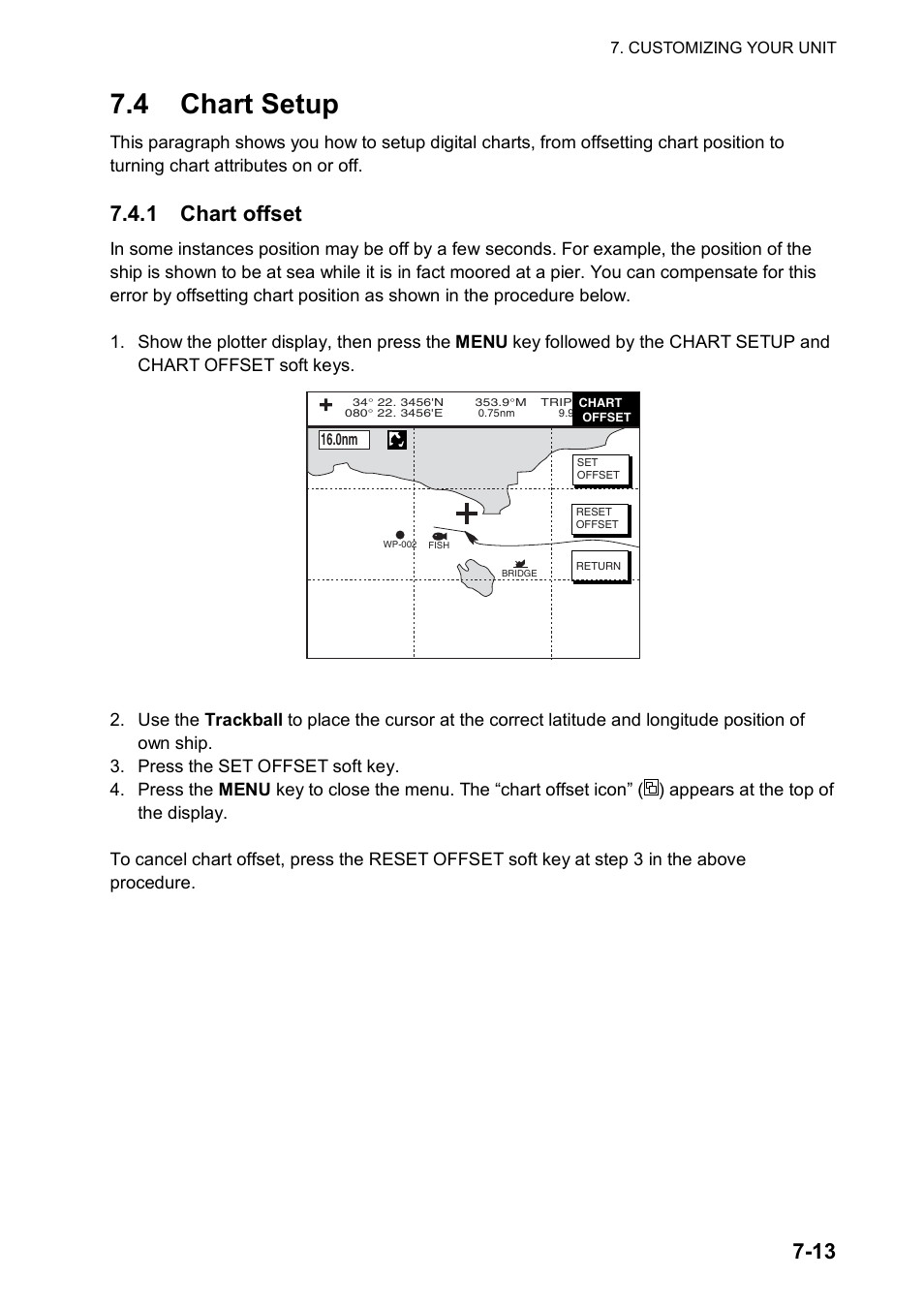 4 chart setup, 1 chart offset | Furuno NATVET 1824C User Manual | Page 174 / 239