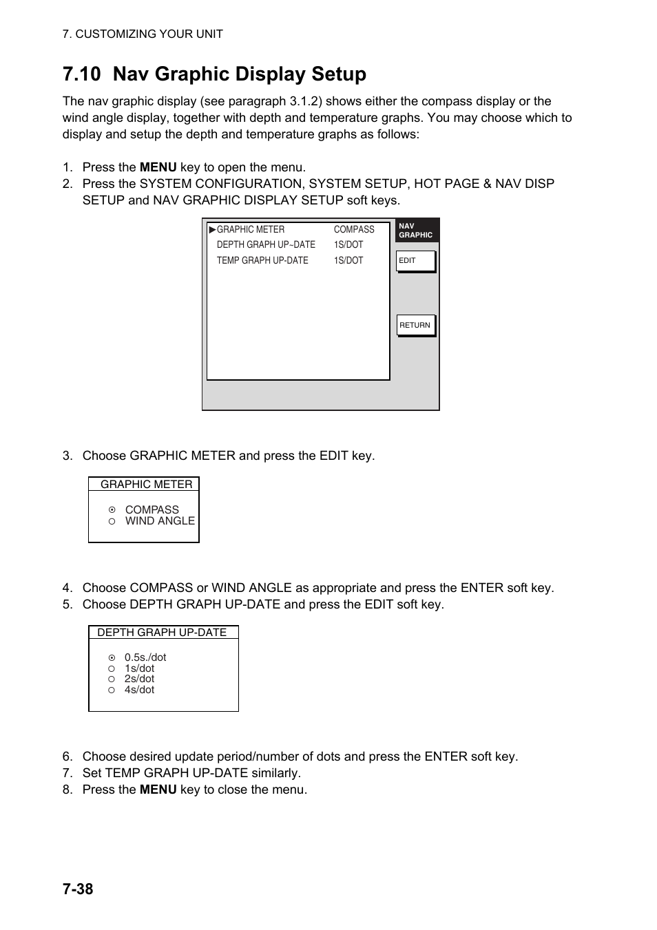 10 nav graphic display setup | Furuno NATVET 1824C User Manual | Page 199 / 239