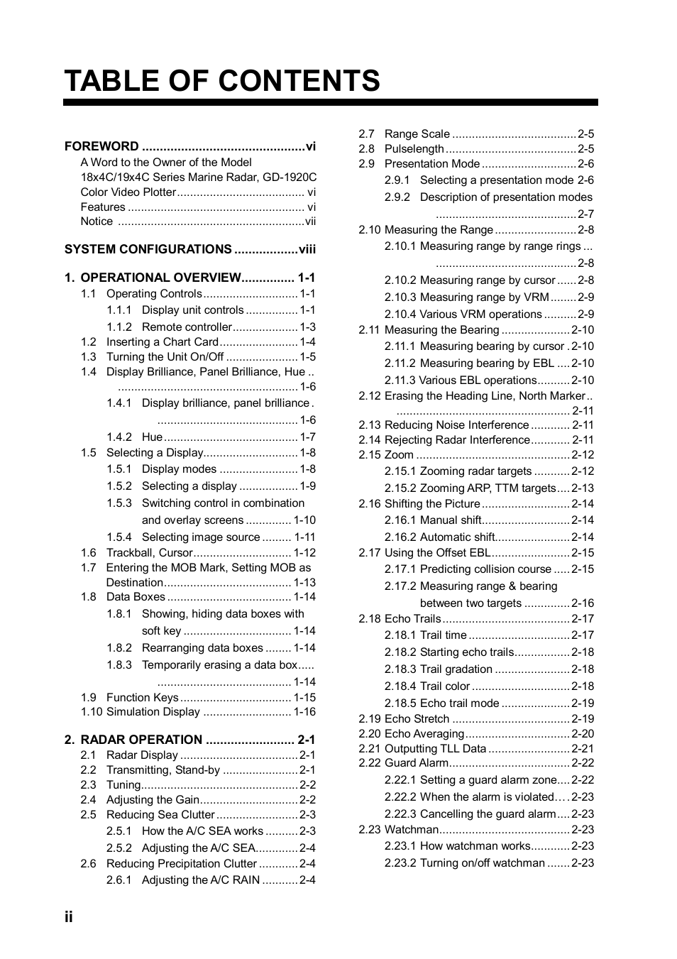 Furuno NATVET 1824C User Manual | Page 3 / 239