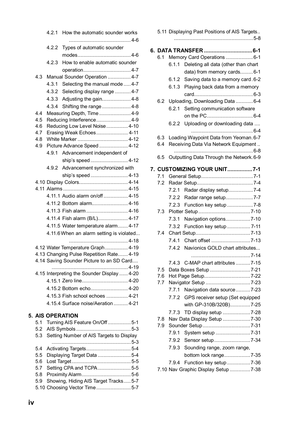 Furuno NATVET 1824C User Manual | Page 5 / 239