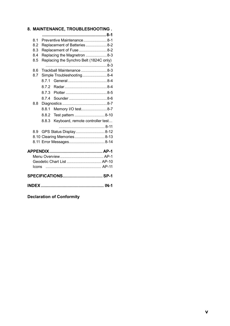 Furuno NATVET 1824C User Manual | Page 6 / 239