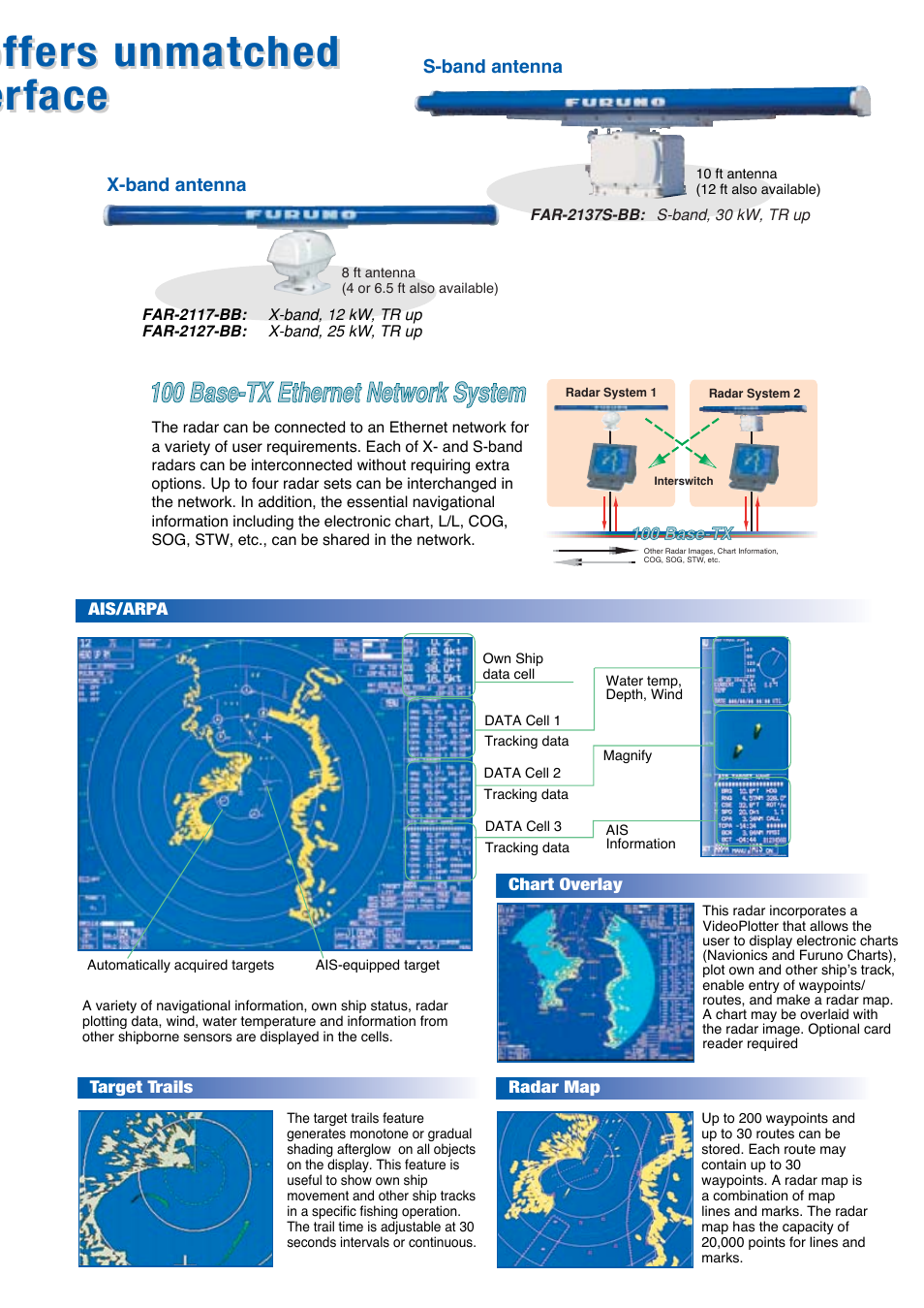 Offers unmatched ffers unmatched erf erf ace ace, 100 base-tx ethernet network system | Furuno FAR2137SBB User Manual | Page 3 / 4