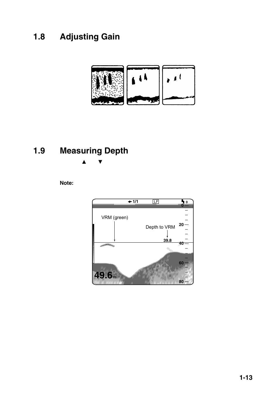 8 adjusting gain, 9 measuring depth | Furuno FCV-1100L User Manual | Page 21 / 84