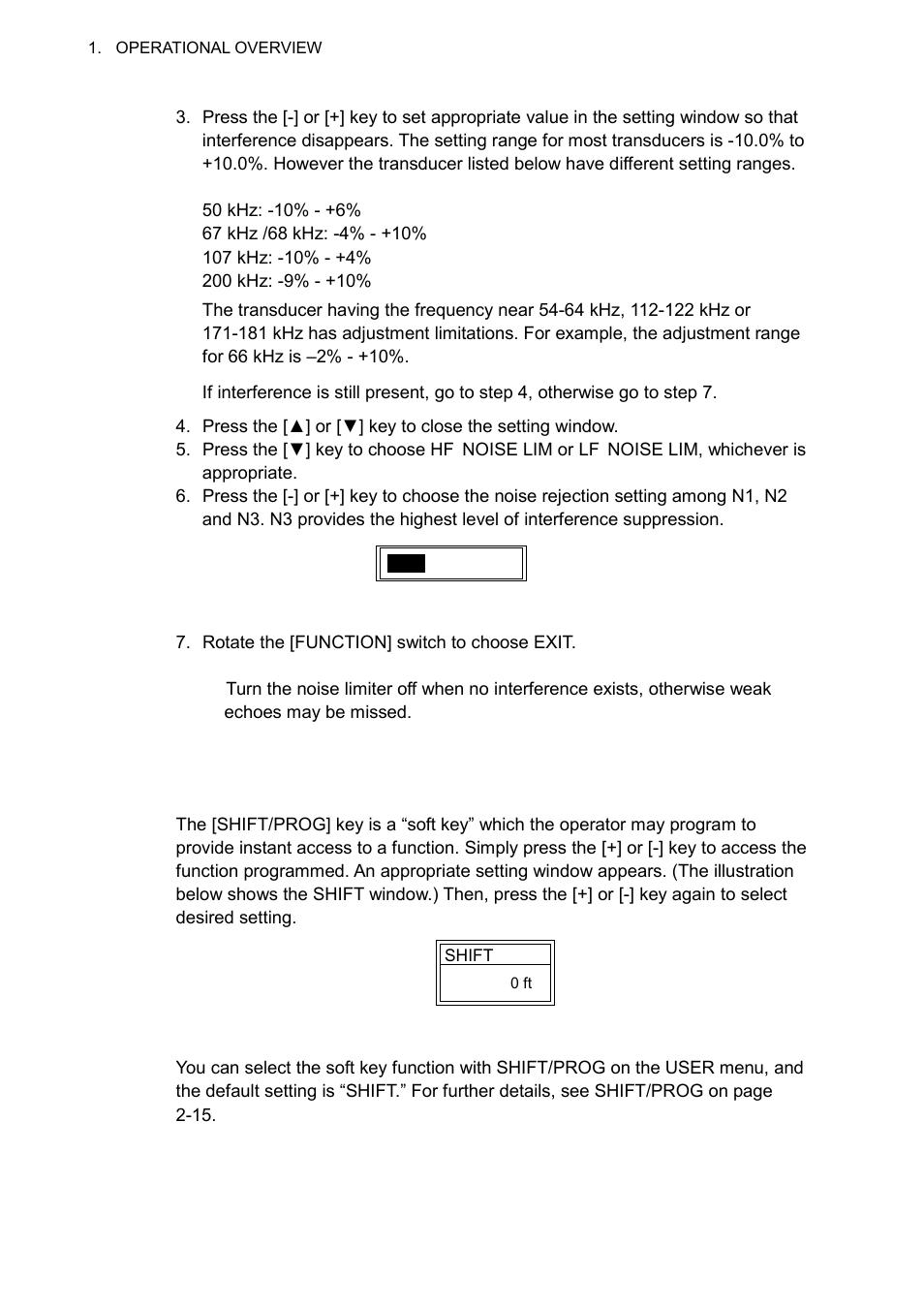 17 shift/prog key | Furuno FCV-1100L User Manual | Page 30 / 84