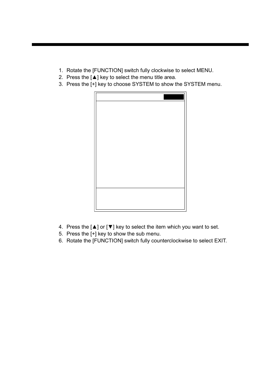 System menu, 1 system menu operation | Furuno FCV-1100L User Manual | Page 49 / 84