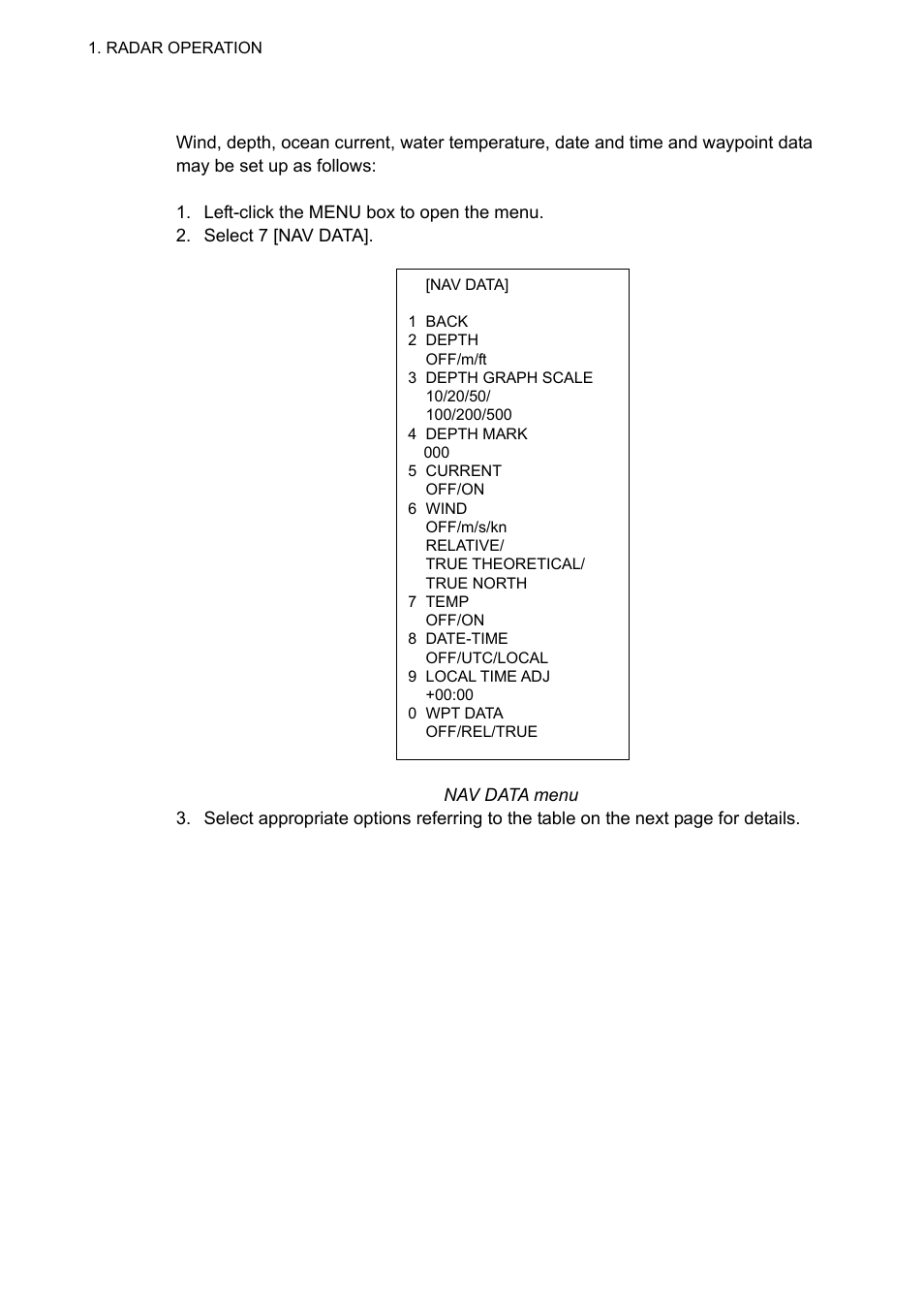 40 setting up nav data | Furuno FAR-2107 User Manual | Page 100 / 280