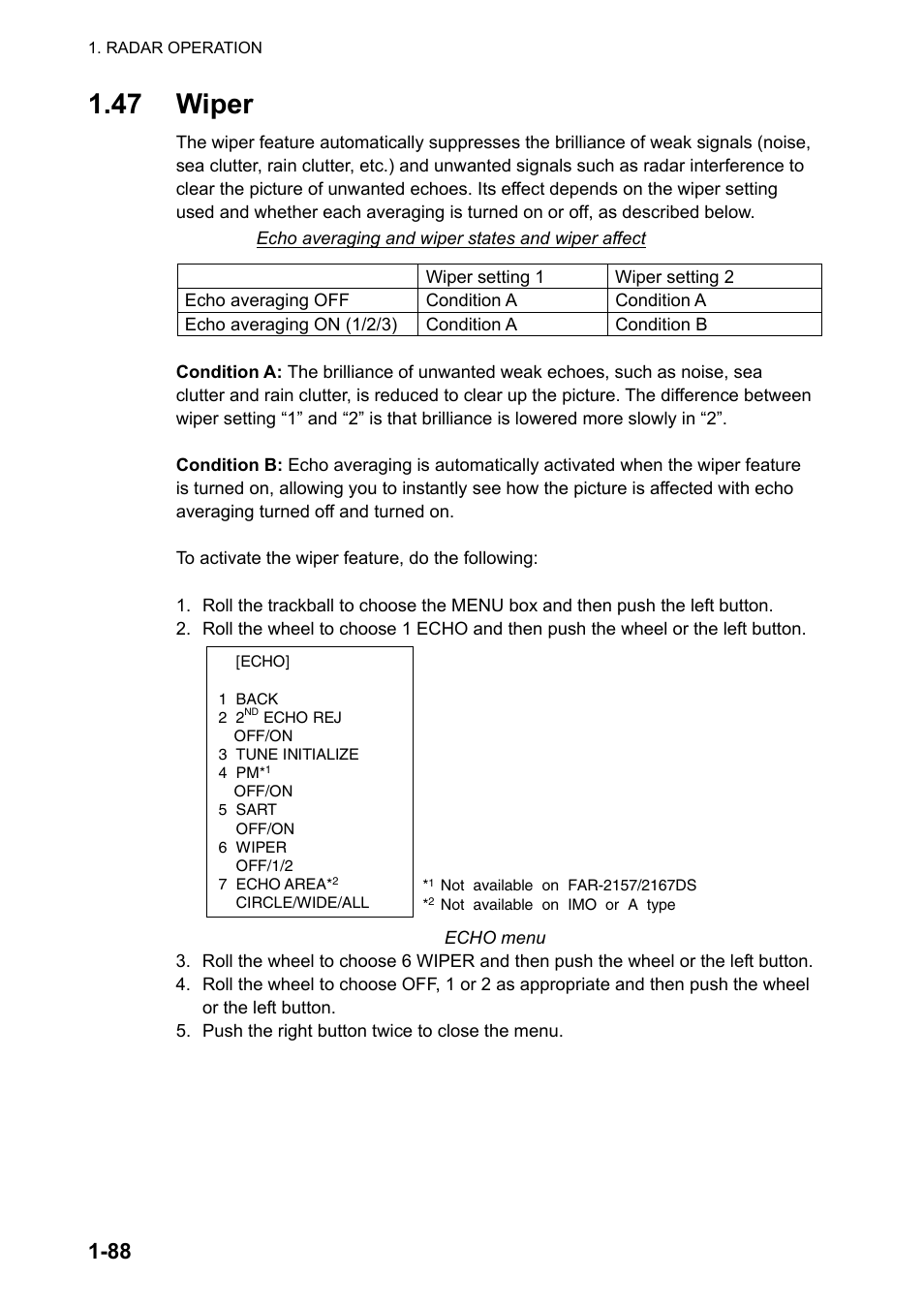 47 wiper | Furuno FAR-2107 User Manual | Page 114 / 280