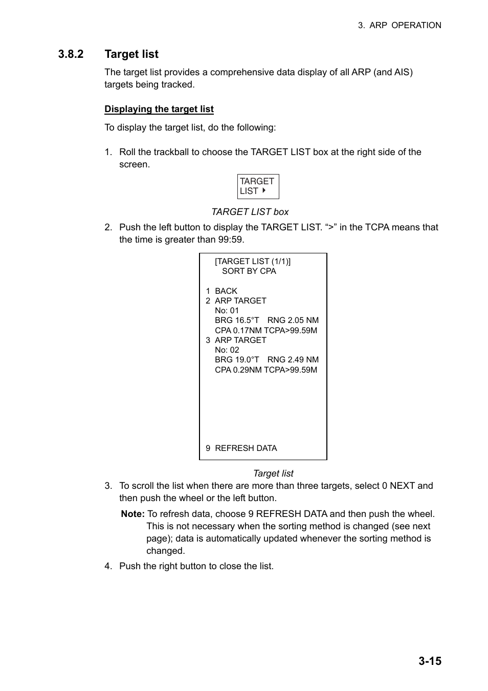 2 target list | Furuno FAR-2107 User Manual | Page 147 / 280