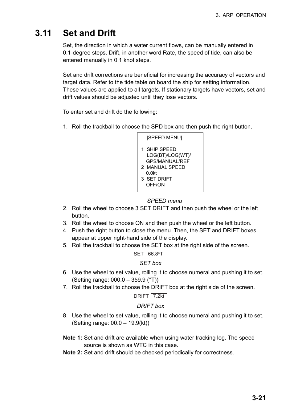 11 set and drift | Furuno FAR-2107 User Manual | Page 153 / 280