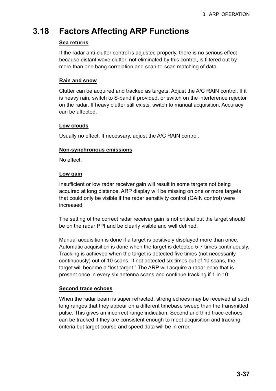 18 factors affecting arp functions | Furuno FAR-2107 User Manual | Page 169 / 280