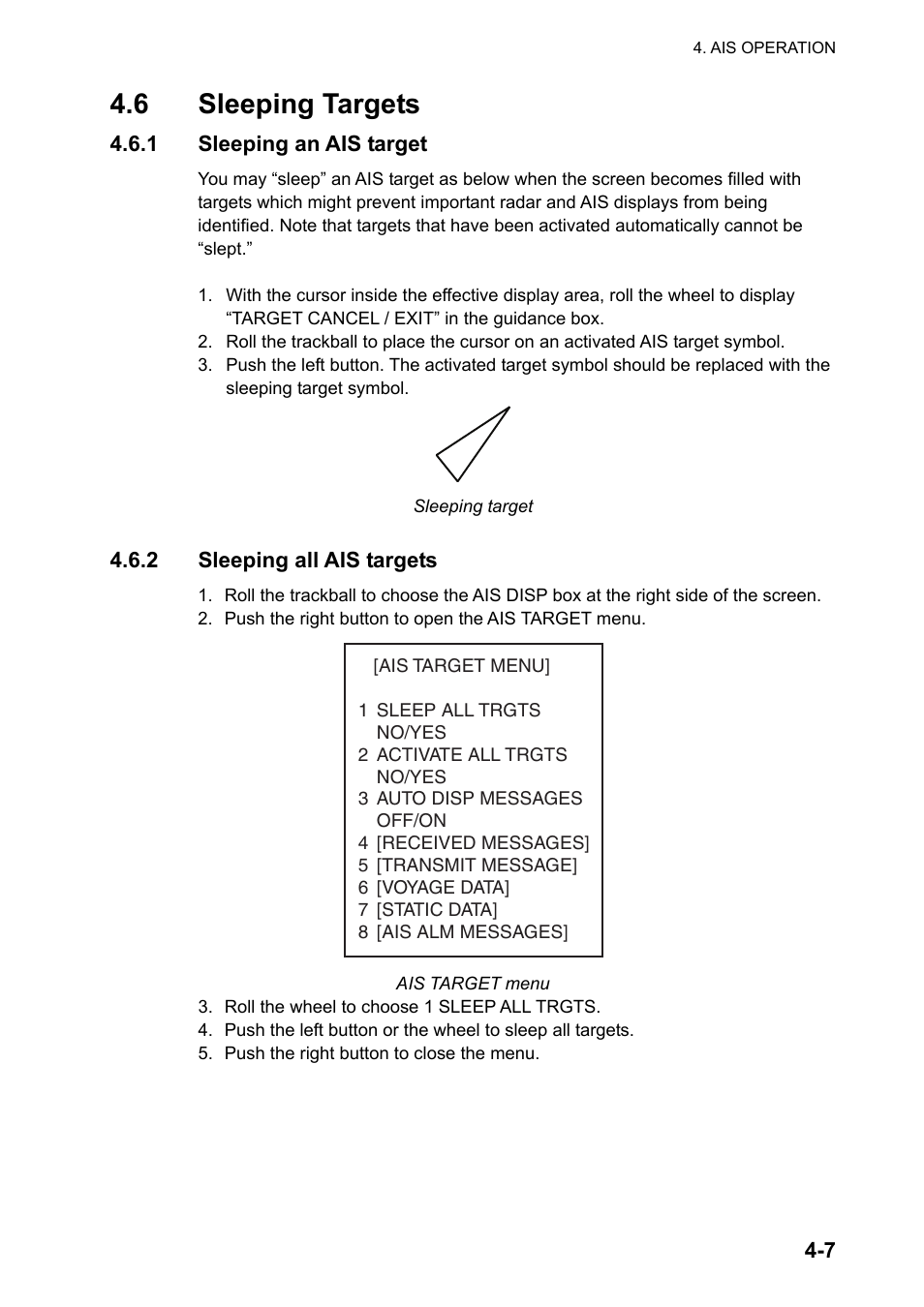 6 sleeping targets | Furuno FAR-2107 User Manual | Page 177 / 280