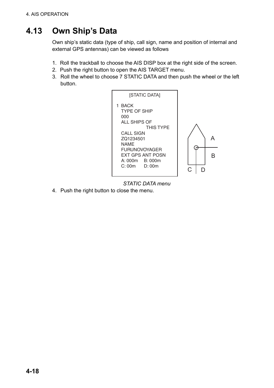 13 own ship's data, 13 own ship’s data | Furuno FAR-2107 User Manual | Page 188 / 280