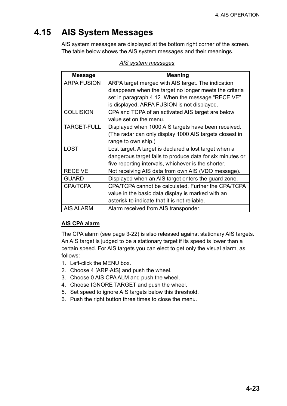 15 ais system messages | Furuno FAR-2107 User Manual | Page 193 / 280