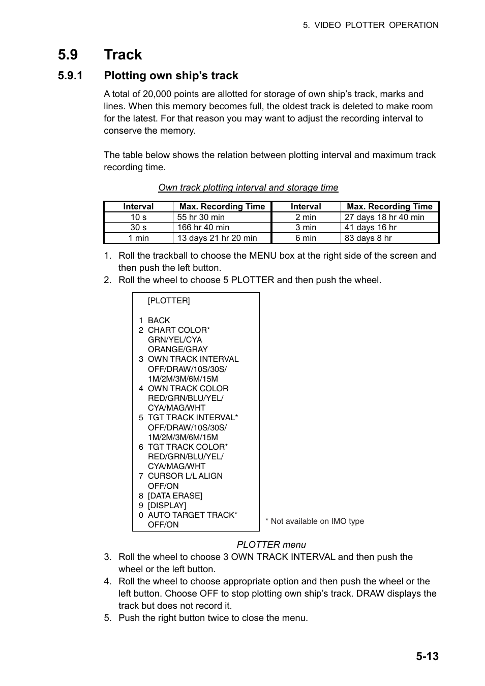 9 track, 1 plotting own ship’s track | Furuno FAR-2107 User Manual | Page 207 / 280