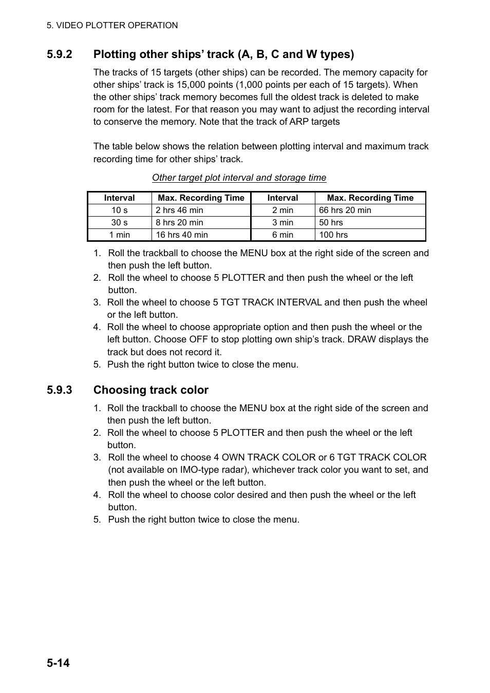 3 choosing track color | Furuno FAR-2107 User Manual | Page 208 / 280