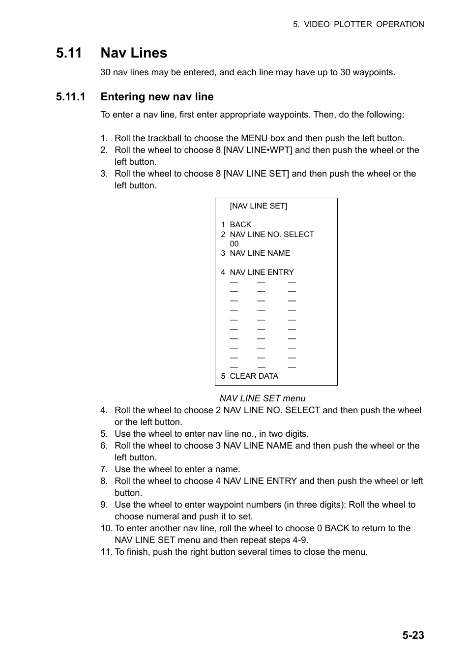 11 nav lines, 1 entering new nav line | Furuno FAR-2107 User Manual | Page 217 / 280