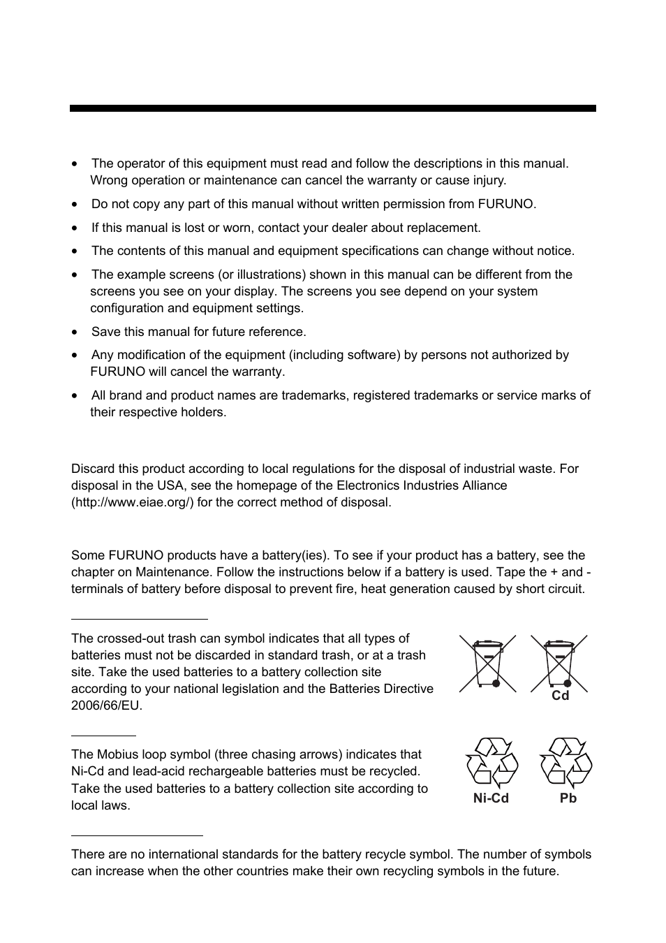 Important notices | Furuno FAR-2107 User Manual | Page 3 / 280