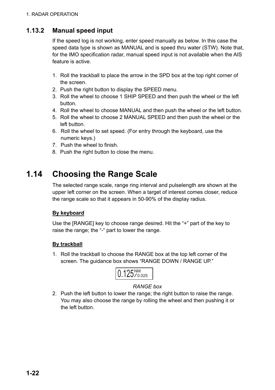 14 choosing the range scale | Furuno FAR-2107 User Manual | Page 48 / 280