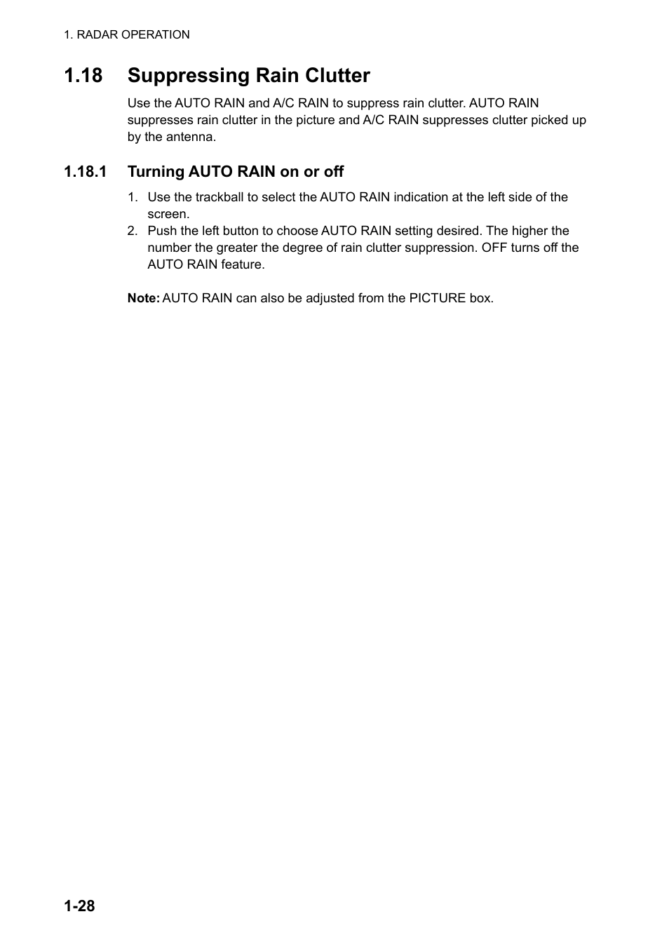 18 suppressing rain clutter | Furuno FAR-2107 User Manual | Page 54 / 280